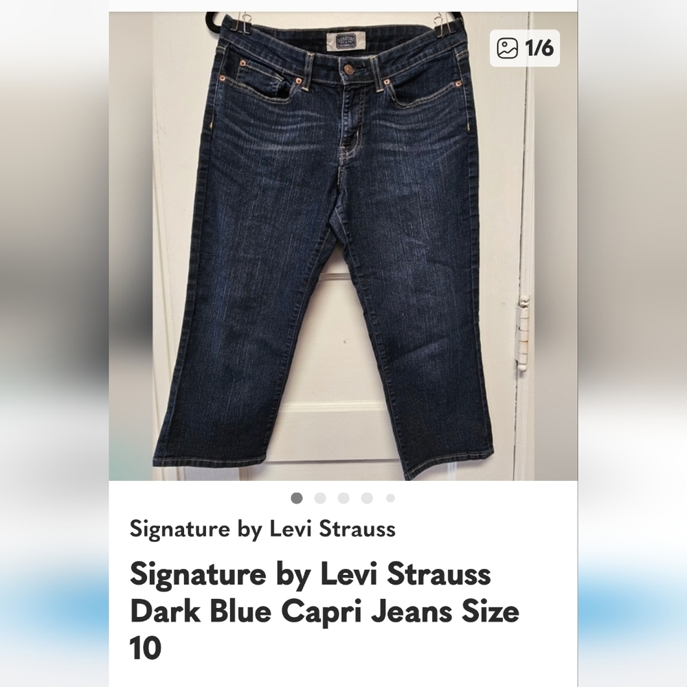 3 PAIR Women's Capri Style Denim Pants Size 10 Levis, Columbia, Quacker Factory